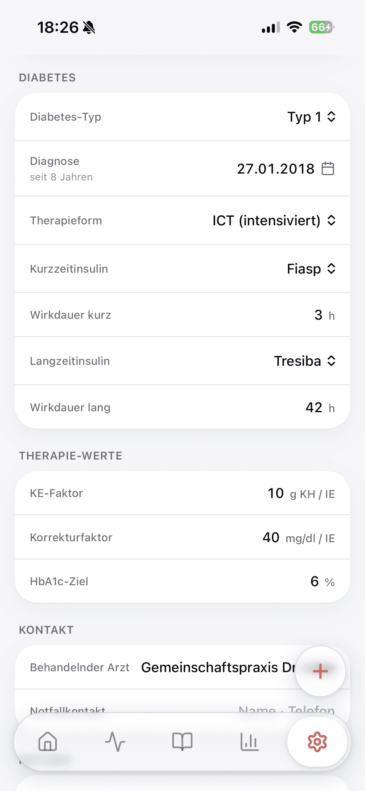 Diabetes-Infos & Therapie-Werte in Glukinity