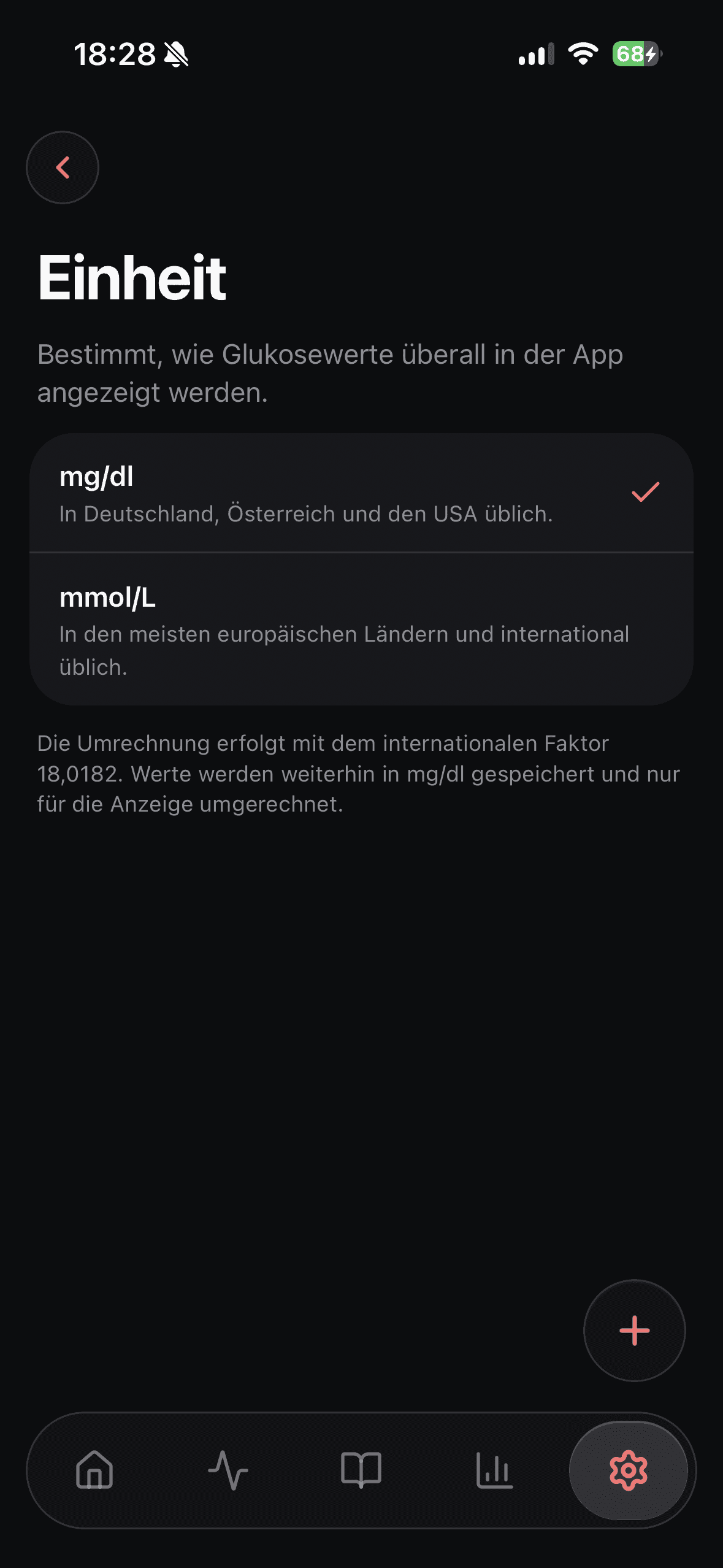 Einheiten in Glukinity