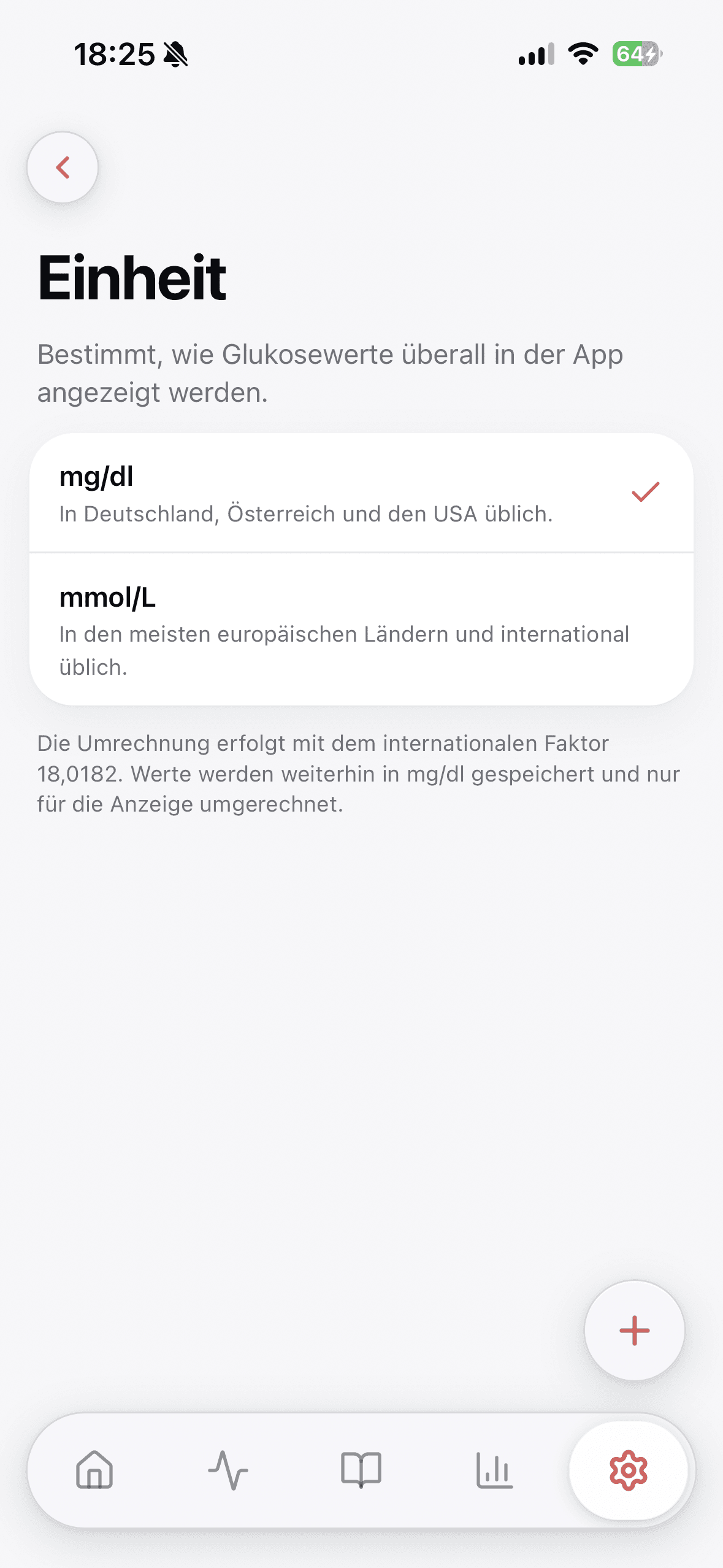 Einheiten in Glukinity